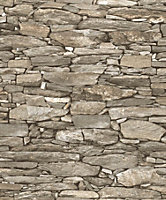 Debona Brick Effect Beige Wallpaper 1282