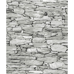 Debona Brick Effect Grey Wallpaper 1283