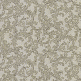 Debona Emiliana Parati Luxury Gold Scroll 1.06m Extra Wide Wallpaper 72425