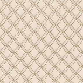 Debona Fabric Touch Cream Geometric Wallpaper Gold Modern Luxury Textured Vinyl