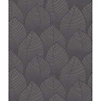 Debona Fabric Touch Vinyl Geometric Trellis Wallpaper Charcoal ON3001