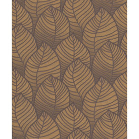 Debona Fabric Touch Vinyl Geometric Trellis Wallpaper Copper ON3005