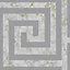 Debona Geometric Greek Key Marble Grey Washable Luxury Wallpaper 4018