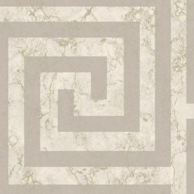 Debona Geometric Greek Key Marble Natural Washable Luxury Wallpaper 4019