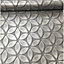 Debona Juniper Geometric Silver & Grey Wallpaper 6160