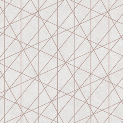 Debona Laser Geo Rose Gold Wallpaper 2479