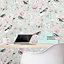 Debona Limoges Floral Birds Robin Flowers Nature Animals Wallpaper Feature Wall Green 5030