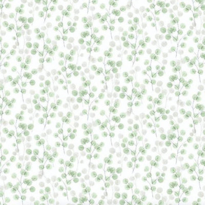 Debona Natasha Glittered Floral Green Wallpaper 8992
