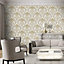 Debona Perla Heavyweight Damask Gold Textured Italian Glitter Wallpaper 9090