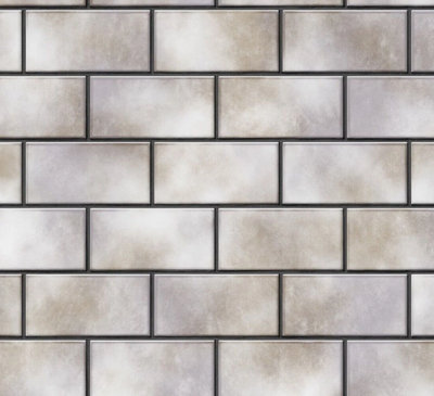 Debona Tile Pattern Multi Realistic Tile Brick Effect Wallpaper 2675