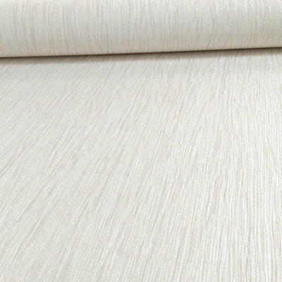 Debona White Crystal Plain Textured Glitter Vinyl Washable Wallpaper
