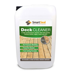 Deck Cleaner - Smartseal - Decking Cleaner, Fast Acting, Removes Moss, Lichen, Green Algae, Dirt and Black Spot, 25L
