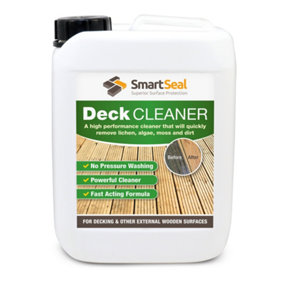 Deck Cleaner - Smartseal - Decking Cleaner, Fast Acting, Removes Moss, Lichen, Green Algae, Dirt and Black Spot, 5L