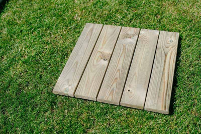 Deck Tiles 10m (40 Tiles Pack) - L4 x W50 x H4 cm - Timber