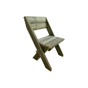 DeckFusion wooden garden chair (natural finish)