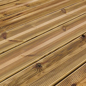 Decking Boards Softwood Green (Wide) 28x145mm 1 Bundle (4Pieces) 2.4m
