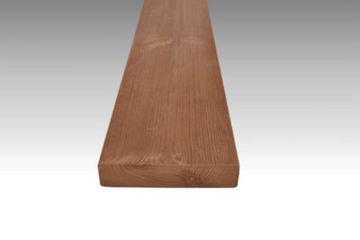 Decking Boards Thermowood Redwood Smooth Both Sides (L) 4.2m (W) 116mm (T) 26mm Pack of 4 pieces