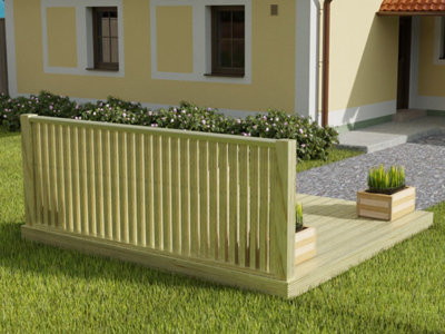 Decking kit with one side balustrade, (W) 1.8m x (L) 1.8m