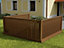 Decking kit with three side balustrade, (W) 1.8m x (L) 1.8m, Rustic brown finish