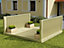 Decking kit with two side balustrade, (W) 3m x (L) 3m