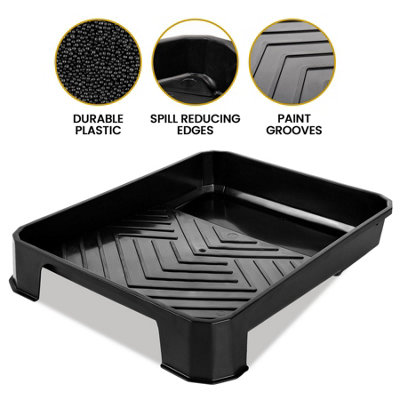 Decking Stain Paint Pad Applicator Kit Long Handles Oil Painting Tray for Fence - 3