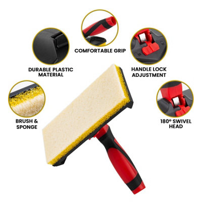 Decking Stain Paint Pad Applicator Kit Long Handles Oil Painting Tray for Fence