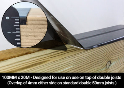 DeckTape - The Number 1 Non-Butyl Specialist Deck Joist Protection Tape - 100mm X 20mtr