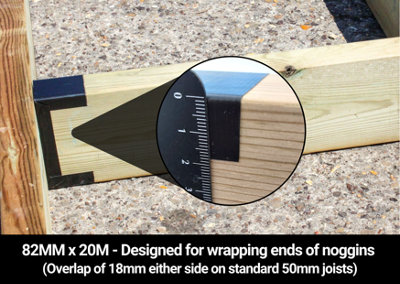 DeckTape - The Number 1 Non-Butyl Specialist Deck Joist Protection Tape - 82mm X 20mtr - 5