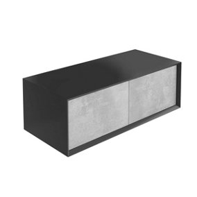 Declan Black & Concrete Wall Mounted Vanity Unit & Basin Set (W)1200mm (H)400mm