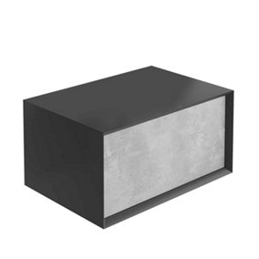 Declan Black & Concrete Wall Mounted Vanity Unit & Basin Set (W)800mm (H)400mm
