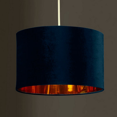 Copper and navy deals lamp