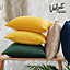 Deconovo 2 Pack Pom Pom Crushed Velvet Cushion Covers with Invisible Zipper 45 x 45 cm Mellow Yellow