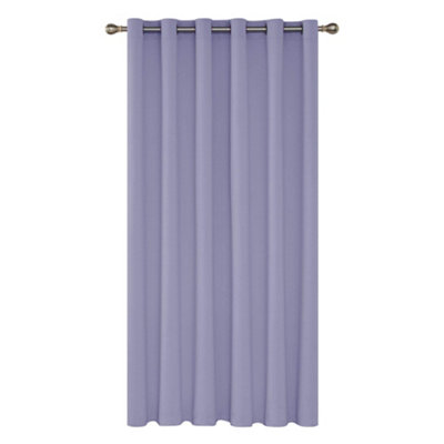 Deconovo Blackout Curtain 79 x 110 Inch Thermal Insulated Decorative Soft Room Darkening Eyelet Curtain Light Purple Set of 1