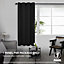 Deconovo Blackout Curtain Thermal Insulated Curtain Blackout Eyelet Blackout Curtain for Living Room 46 x 54 Inch Black 1 Panel