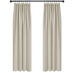 Deconovo Blackout Curtains Super Soft Thermal Insulated Pencil Pleat Blackout Curtains 52x90 Inch Mellow Yellow 2 Panels