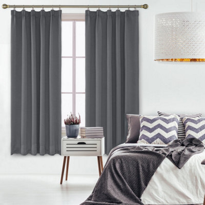Deconovo Blackout Curtains Thermal Curtains Soft Pencil Pleat Curtains ...