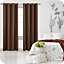 Deconovo Blackout Curtains Thermal Insulated Curtains Energy Saving Eyelet Blackout Curtains W52 x L90 Inch Brown 2 Panels