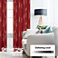 Deconovo Blackout Eyelet Curtains Thermal Insulated Gold Wave Line Foil Printed Curtains for Bedroom 66x72 Inch Red 2 Panels