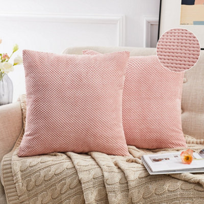 Pink pillow covers top