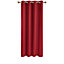 Deconovo Eyelet Curtain Thermal Insulated Blackout Curtain for Bedroom 66 x 72 Inch Bright Red 1 Panel