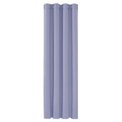 Deconovo Eyelet Curtain Thermal Insulated Blackout Curtain for Nursery 52"x 54" Light Purple 1 Panel