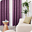 Deconovo Foil Printed Blackout Curtains Thermal Insulated Window Eyelet Curtains Bedroom Curtains 66 x 72 Inch Purple 2 Panels