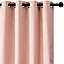 Deconovo Foil Printed Constellation Blackout Curtains Eyelet Curtains for Living Room Coral Pink W46 x L54 Inch 2 Panels