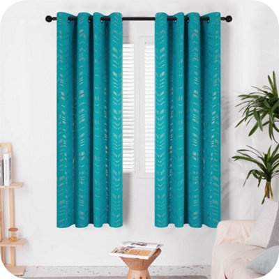 Deconovo Foil Printed Room Darkening Curtains Thermal Insulated ...