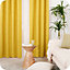 Deconovo Foil Printed Window Treatment 46 x 90 Inch Mellow Yellow 2 Panels Thermal Insulated Super Soft Eyelet Blackout Curtains