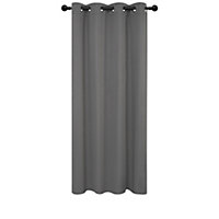 Deconovo Home Decorative Curtain Thermal Insulated Blackout Curtain Material Eyelet Curtain 52"x 84" Light Grey 1 Panel