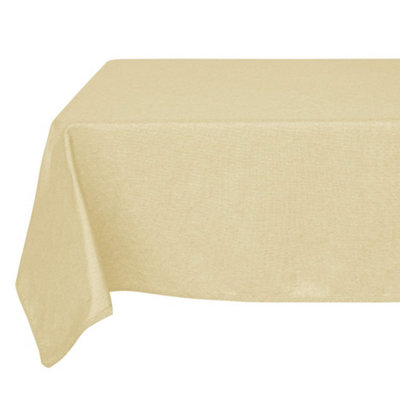 Deconovo Oxford Fabric Waterproof Tablecloths Wipe Clean Rectangle Table Cloth for Garden Table Beige 55x95in(140x240cm)