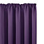 Deconovo Pencil Pleat Curtains Solid Blackout Curtains Thermal Insulated Curtains for Bedroom W55 x L87 Inch Dark Purple One Pair