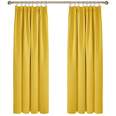 Deconovo Pencil Pleated Curtains Thermal Insulated Curtains Blackout ...