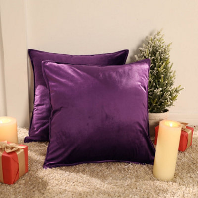 Deconovo Set of Decorative Velvet Cushion Covers Sofa Outdoor